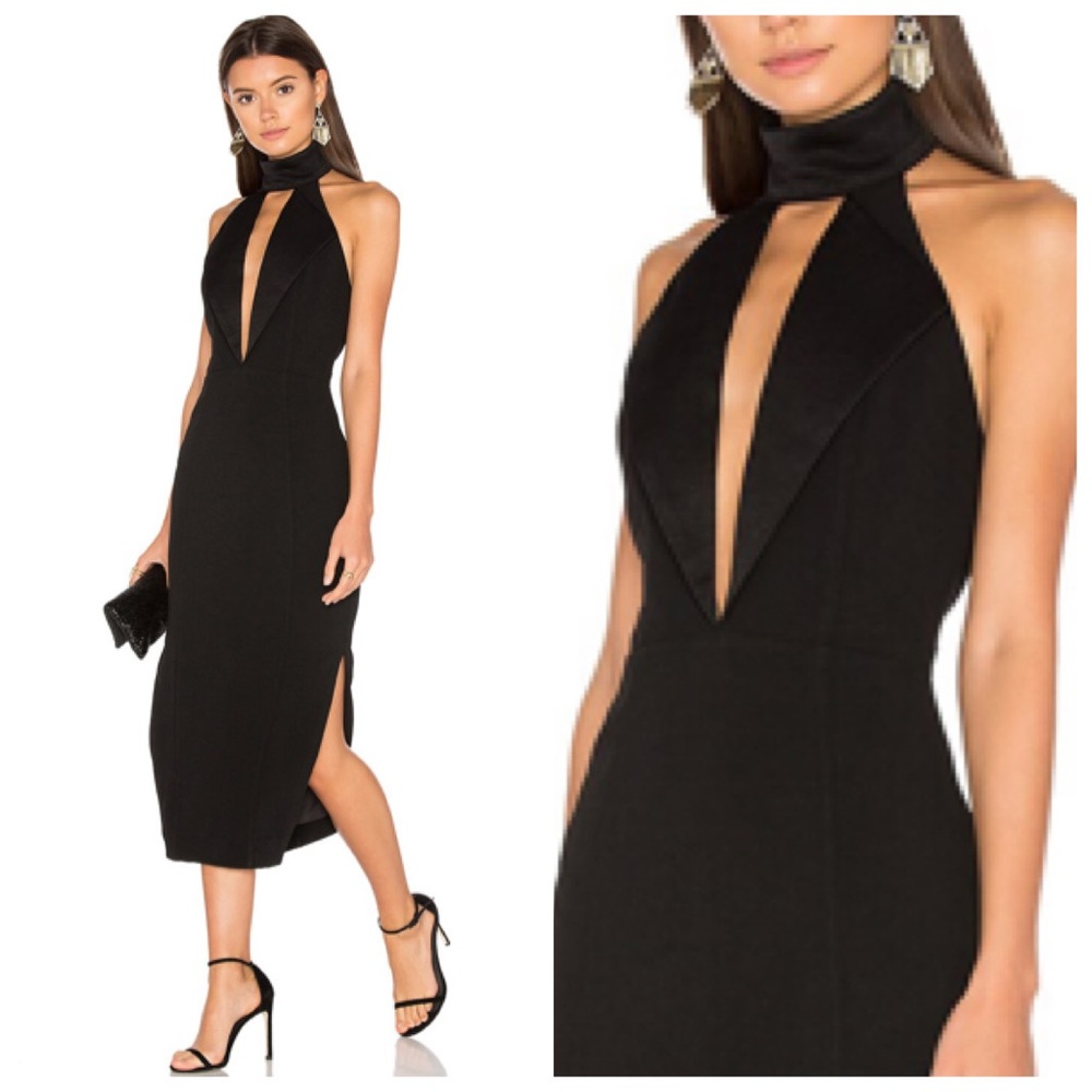 MISHA Collection NWT Leyana Dress Midi Dress Haltered Size 2
